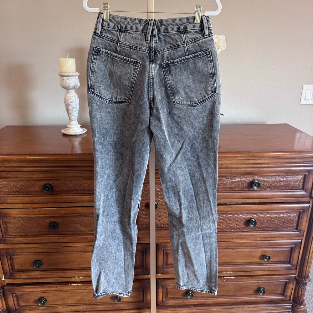 GOOD AMERICAN Good ’90s Icon Straight Jeans Charcoal Size 4/27 NWOT - Picture 7 of 11
